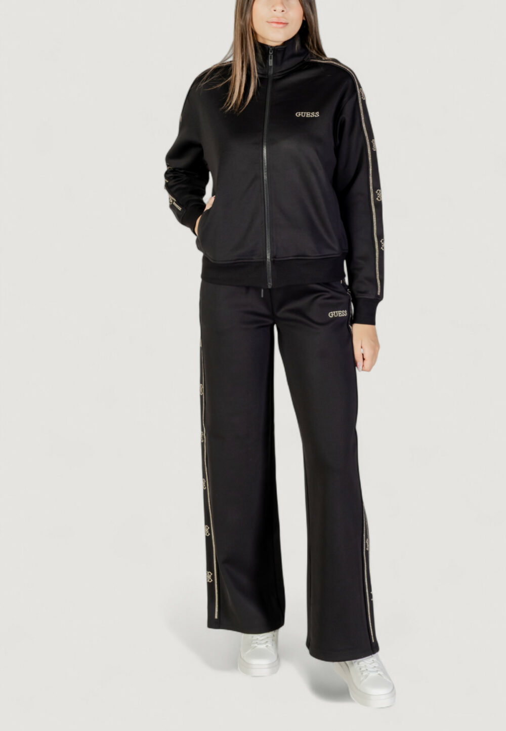 Pantaloni bootcut Guess Active octavia wide leg pants Nero - Foto 2
