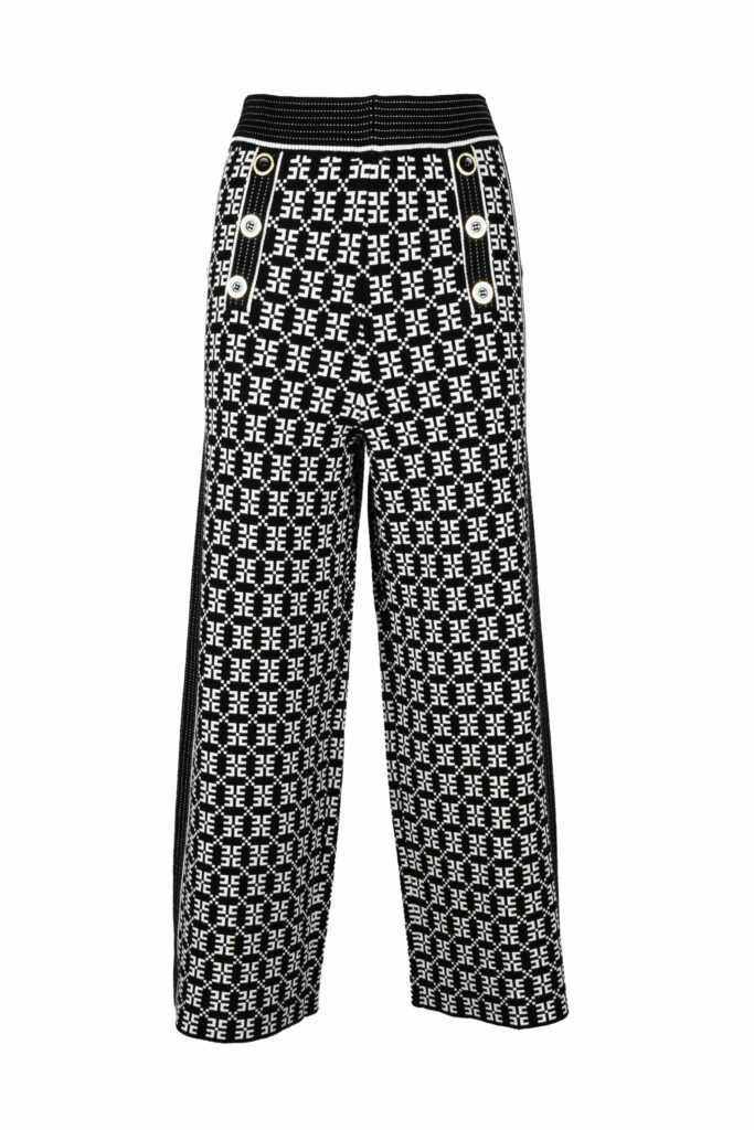 Pantaloni regular Elisabetta Franchi  Nero