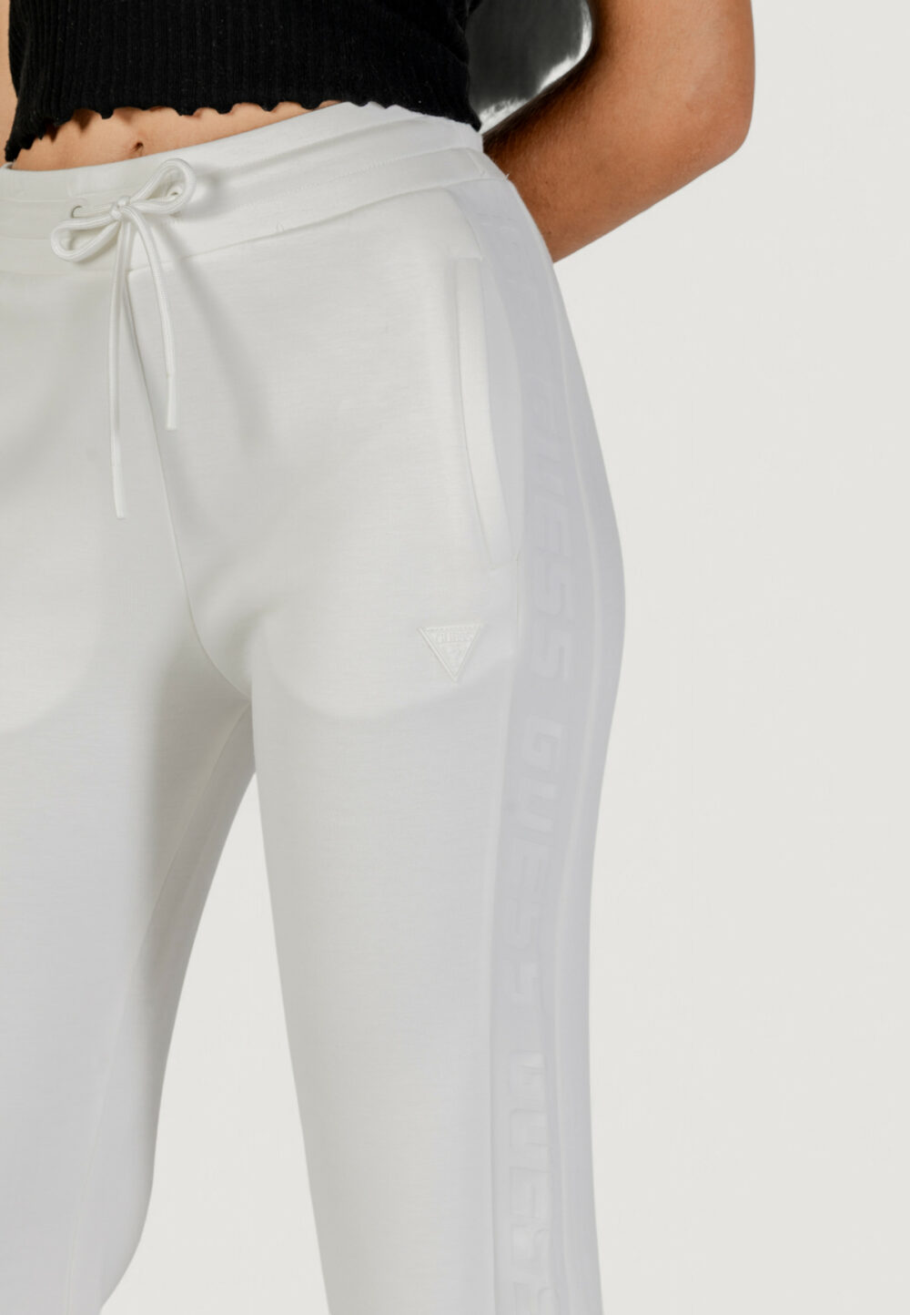 Pantaloni regular Guess Active brenda scuba straight leg pant Panna - Foto 2