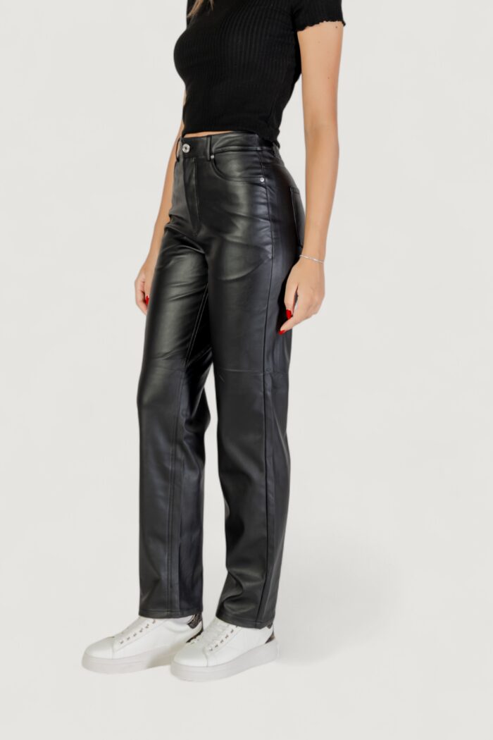 Pantaloni regular Only onlsadie faux leather pants cc otw Nero
