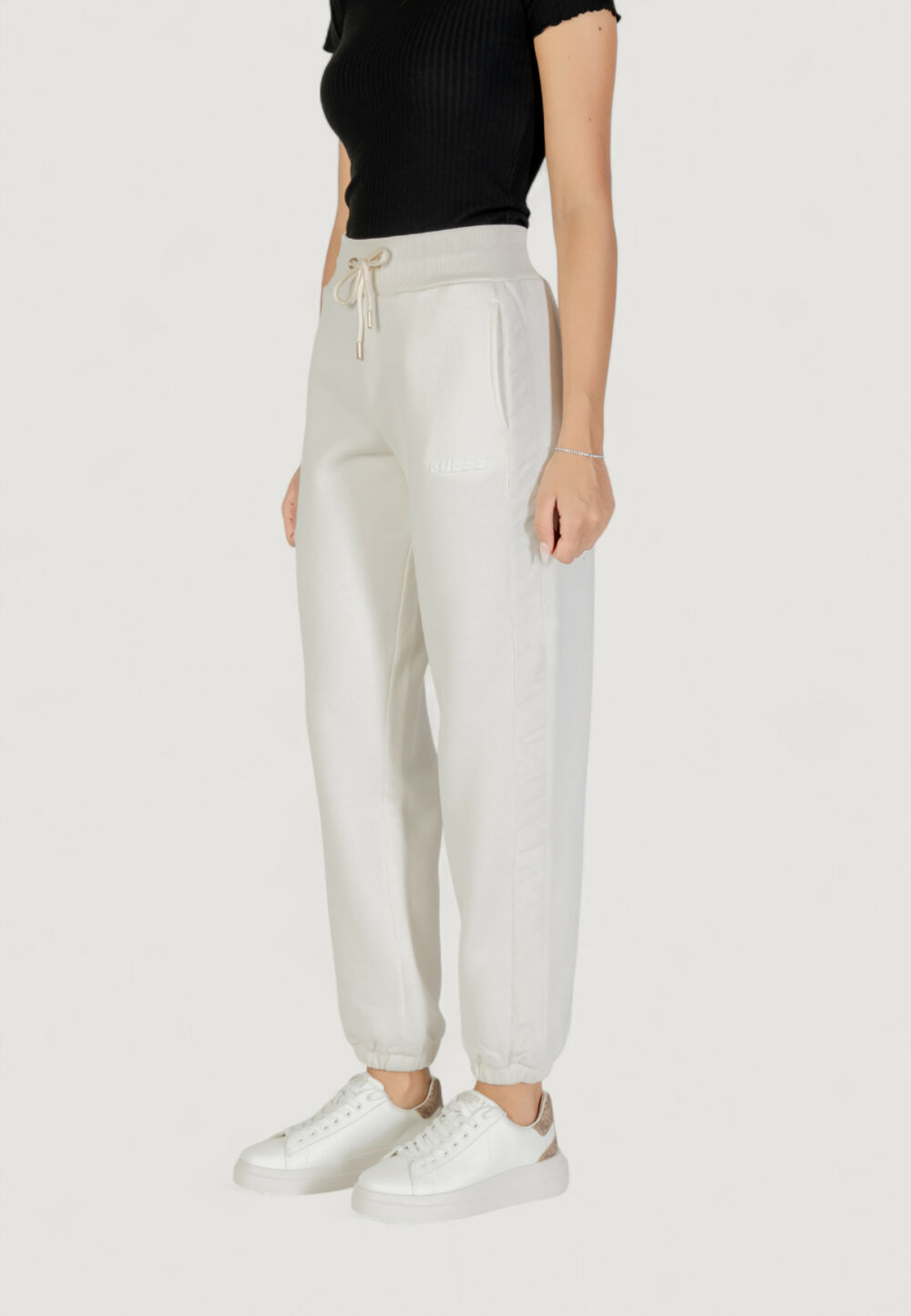 Pantaloni sportivi Guess Active aelia jogger Bianco - Foto 4