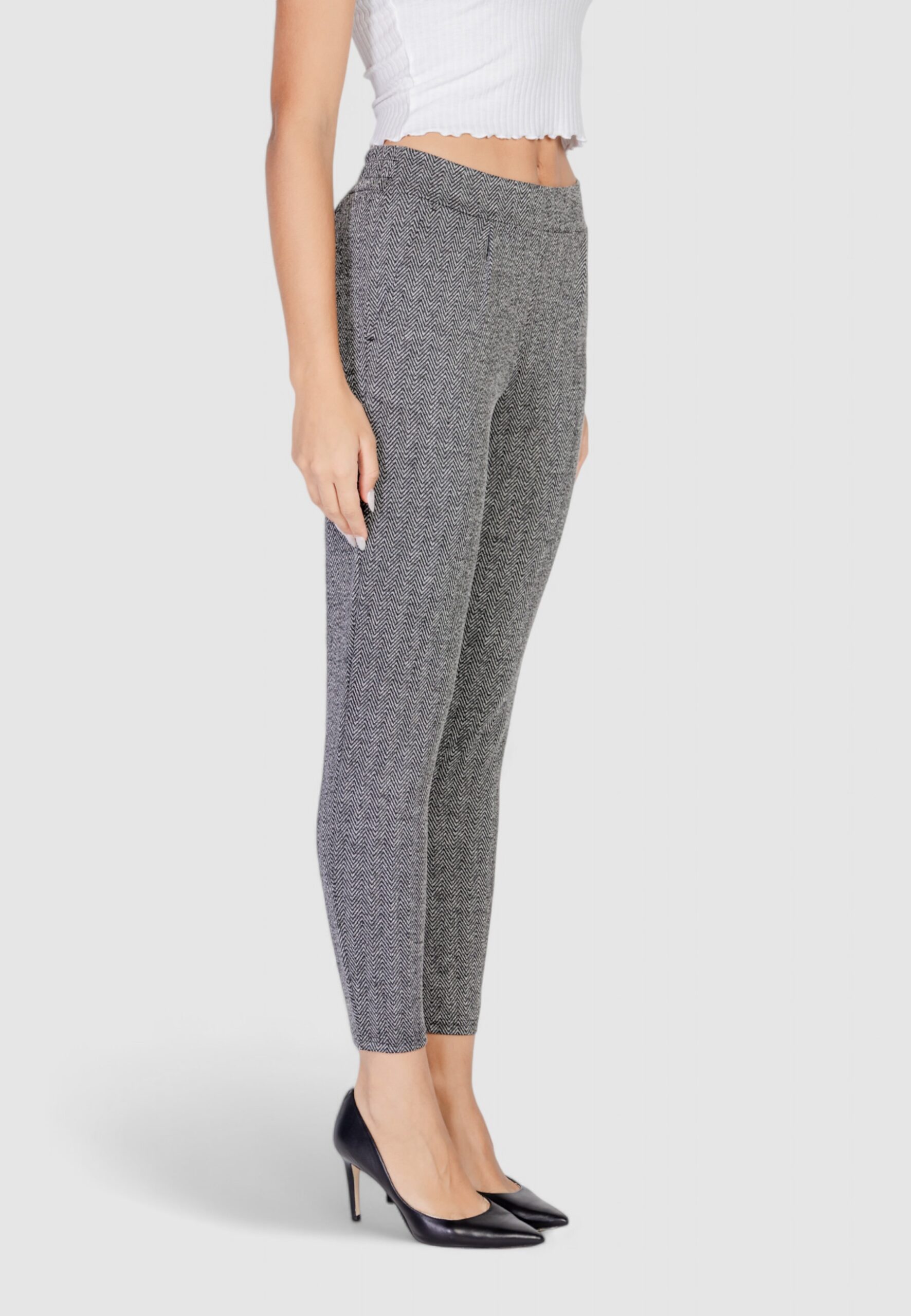 Pantaloni skinny ICHI ihkate jacquard pa8 Nero - Foto 4