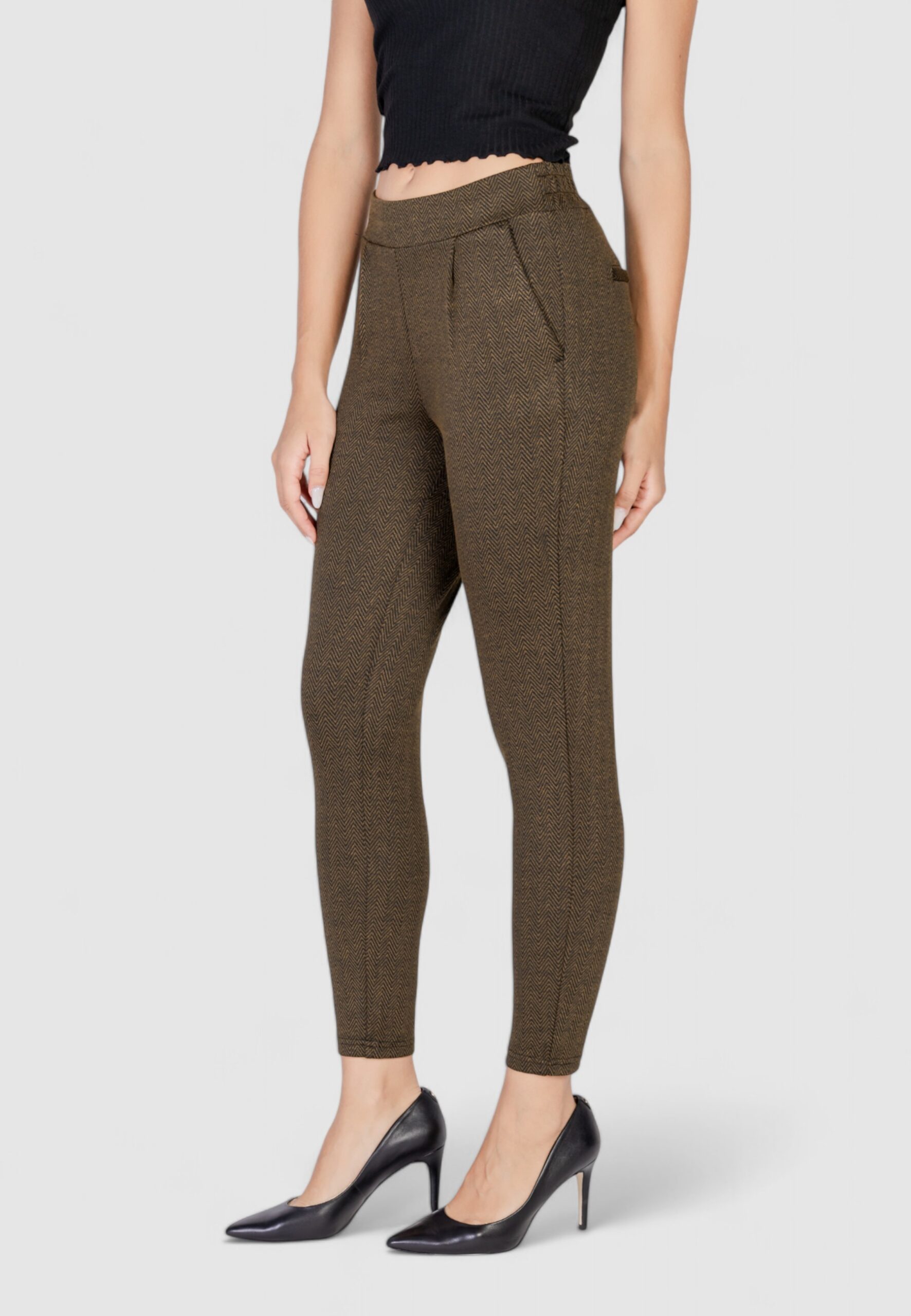 Pantaloni skinny ICHI ihkate jacquard pa8 Verde Oliva - Foto 2