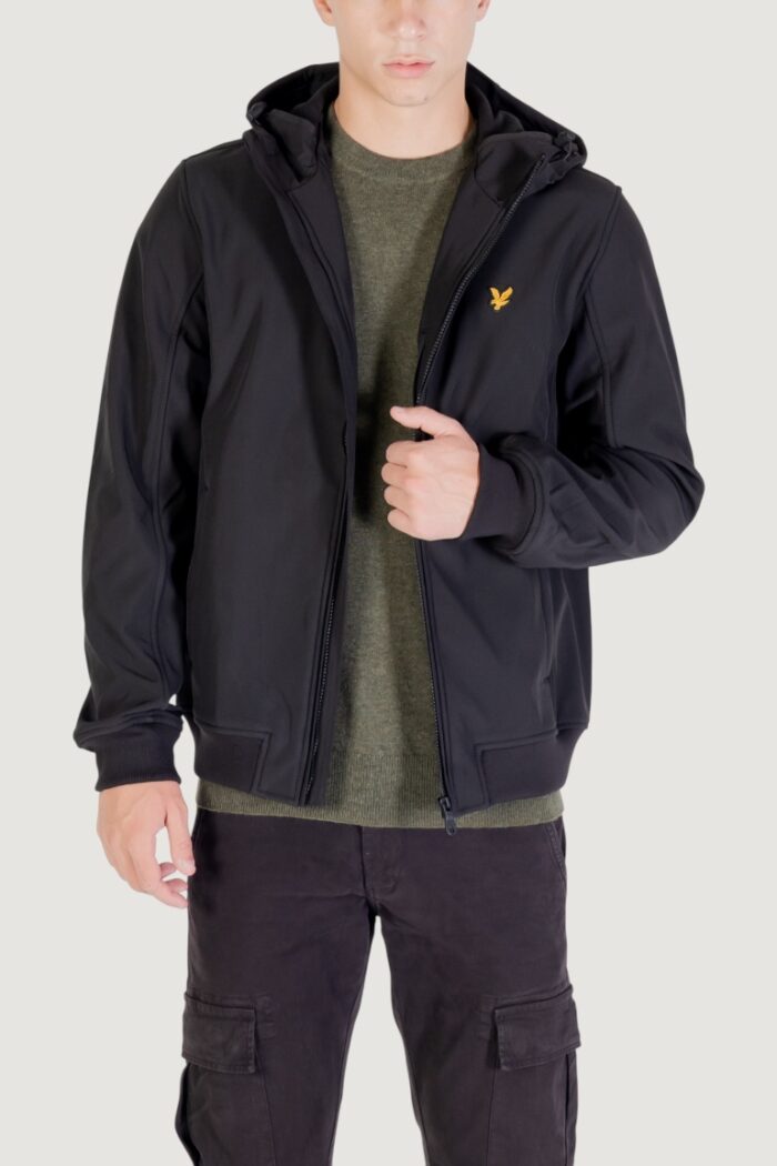 Parka Lyle & Scott fleece back softshell Nero
