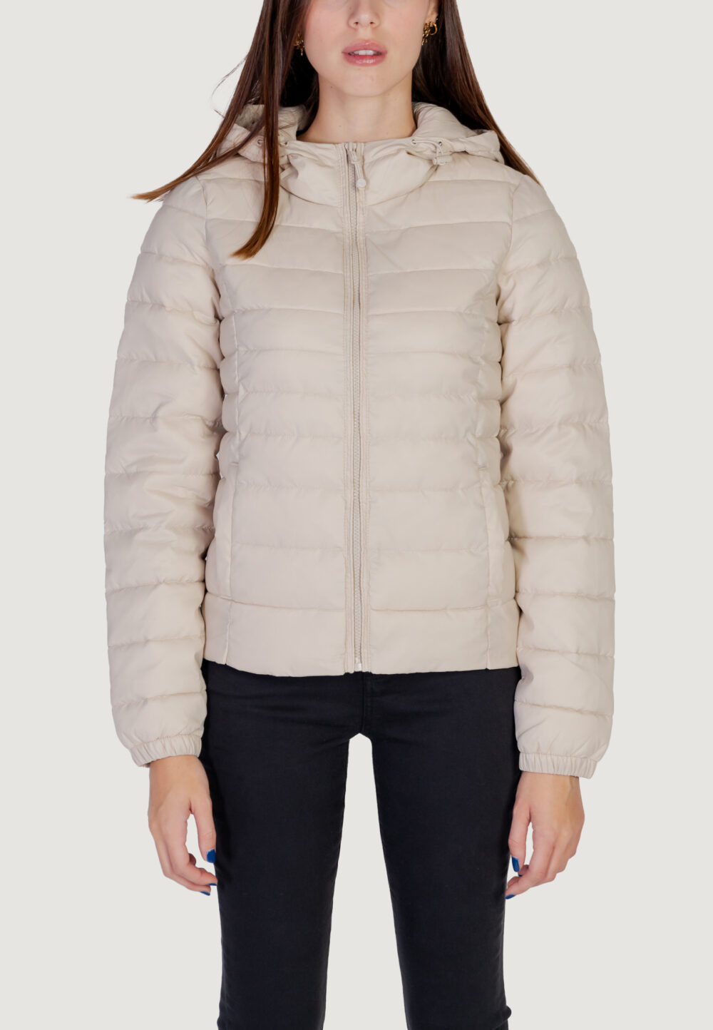 Piumino Only onltahoe hood jacket otw noos Beige chiaro - Foto 5
