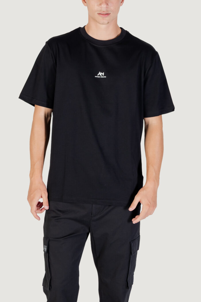 T-shirt Antony Morato relaxed with rubber flock logo print Nero