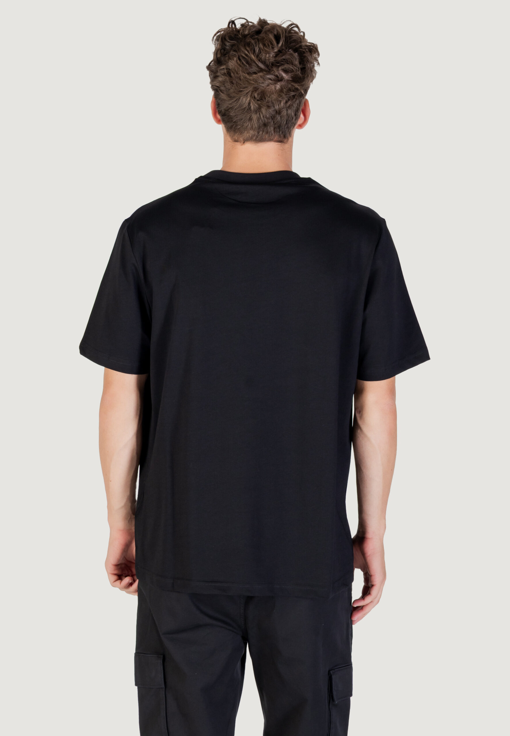 T-shirt Antony Morato relaxed with rubber flock logo print Nero - Foto 4