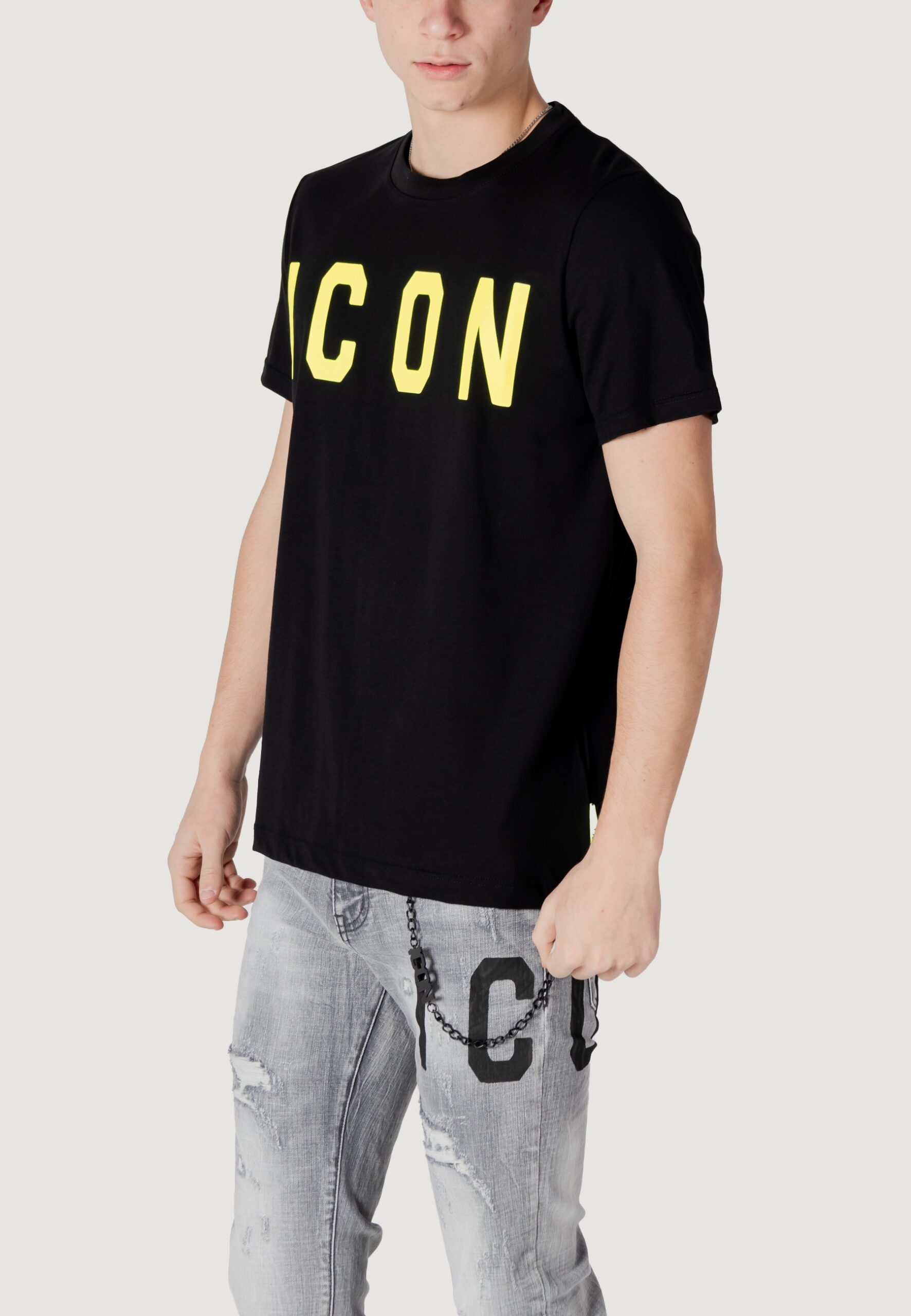 T-shirt Icon logo grande Giallo fluo - Foto 4