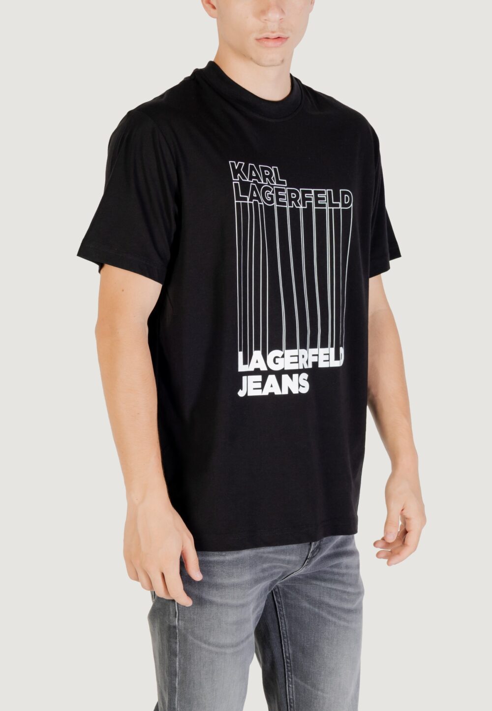 T-shirt Karl Lagerfeld Jeans klj reg barcode tee Nero - Foto 3
