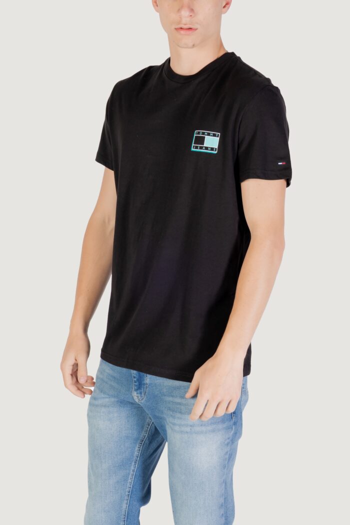 T-shirt Tommy Hilfiger Jeans tjm slim pop color f Nero