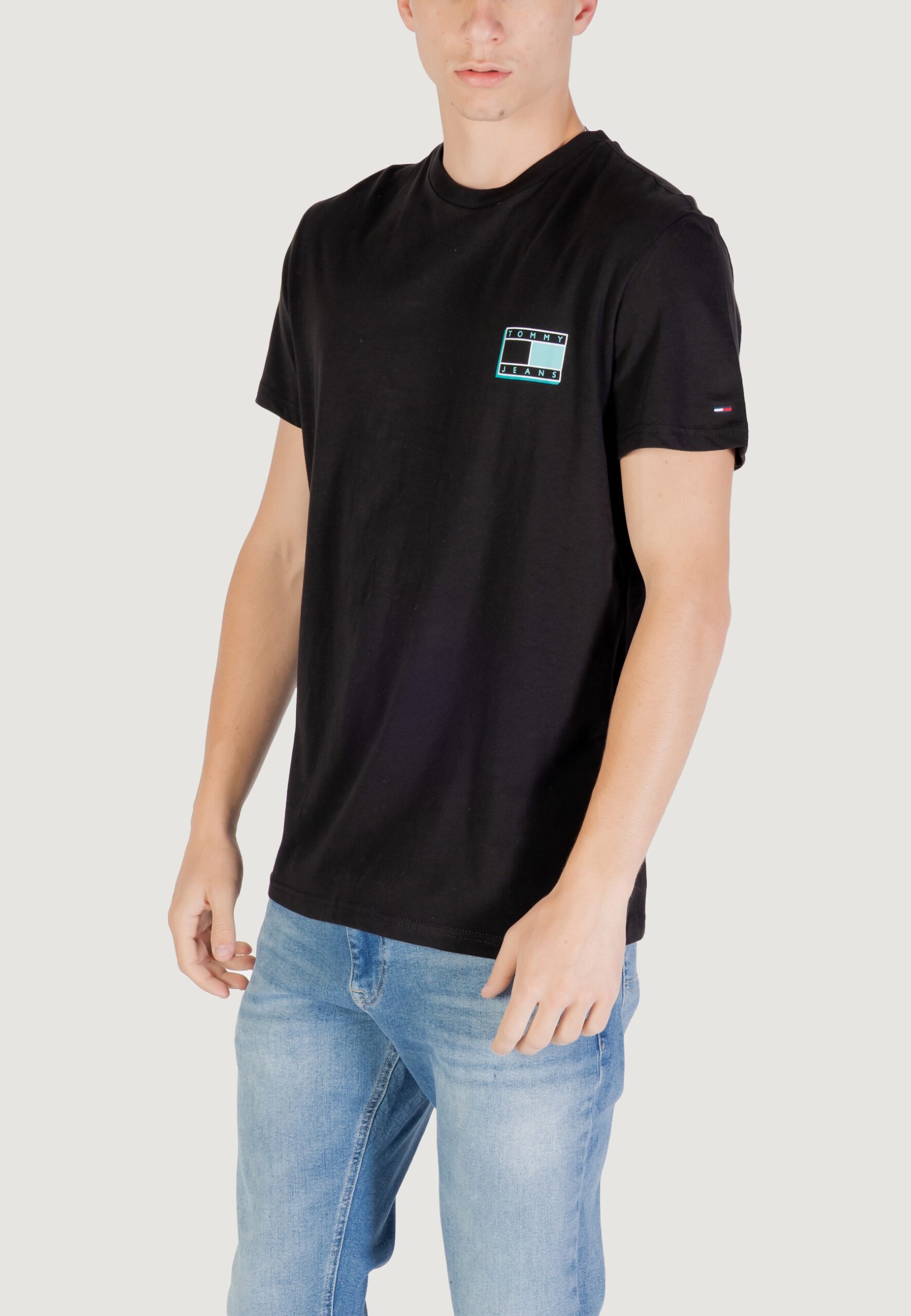T-shirt Tommy Hilfiger Jeans tjm slim pop color f Nero - Foto 2