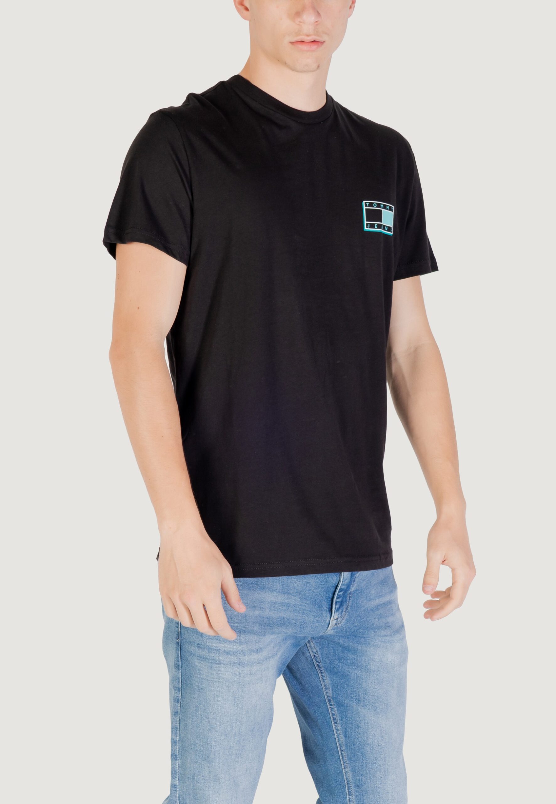 T-shirt Tommy Hilfiger Jeans tjm slim pop color f Nero - Foto 3
