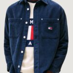 Camicia manica lunga Tommy Hilfiger Jeans tjm rlx washed cord Blue scuro - Foto 1