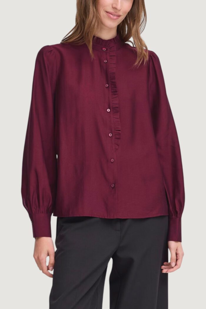 Camicia manica lunga ICHI ihkarlani sh Bordeaux