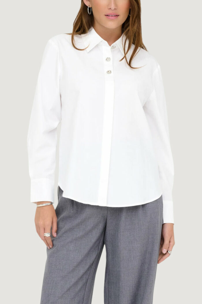 Camicia manica lunga Jacqueline de Yong jdysoho l/s loose button  shirt wvn Bianco