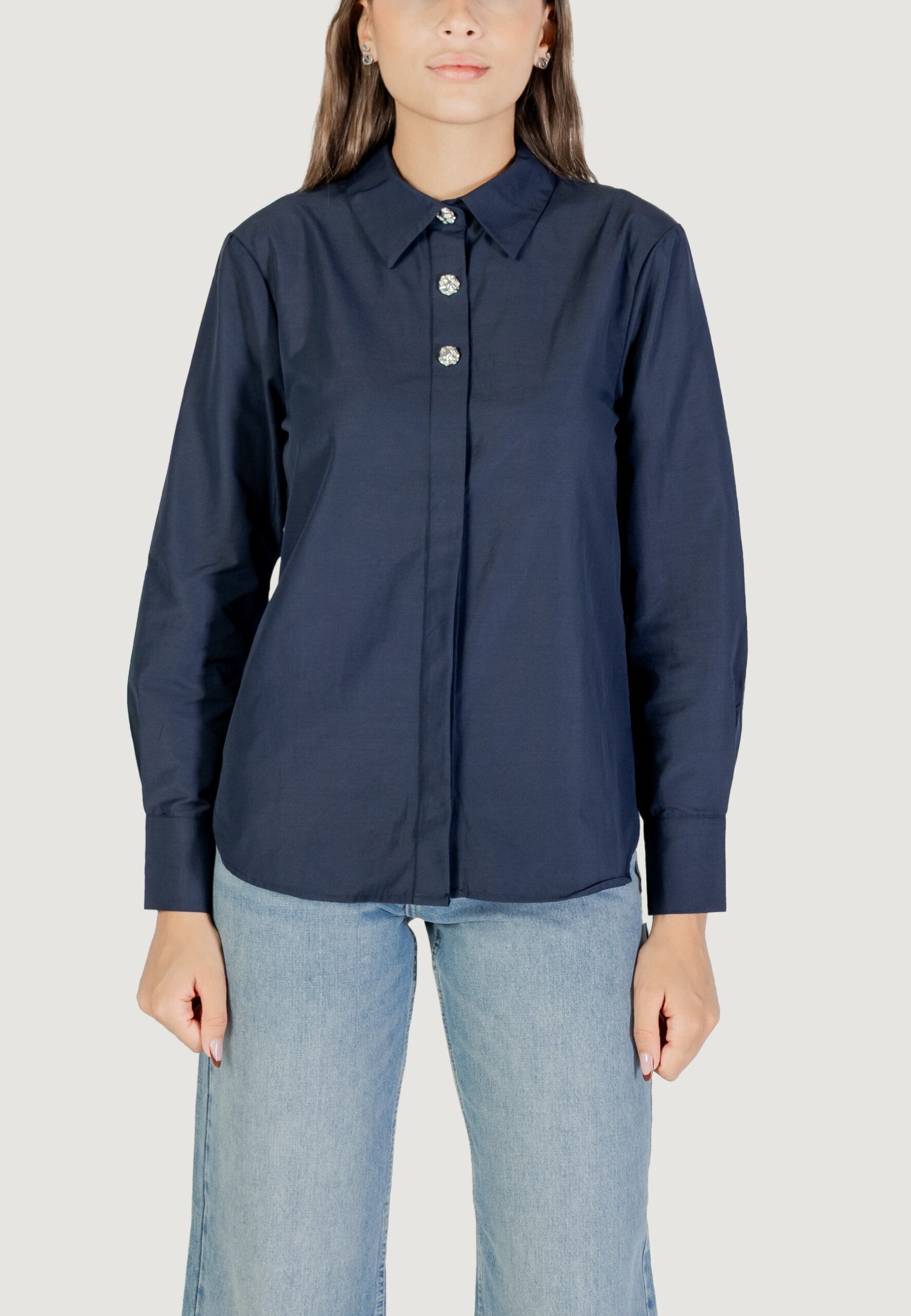 Camicia manica lunga Jacqueline de Yong jdysoho l/s loose button shirt wvn Blue scuro - Foto 1