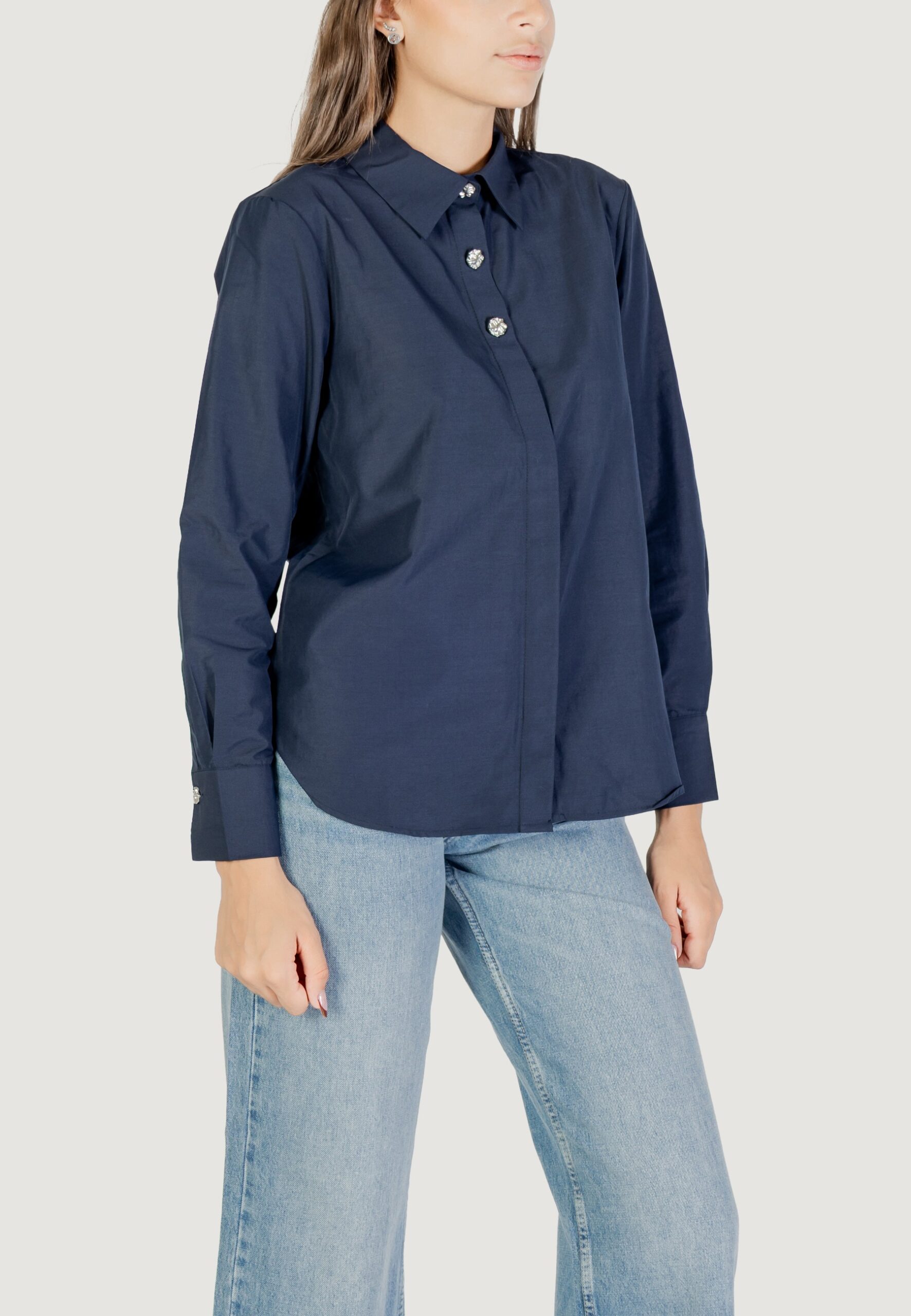 Camicia manica lunga Jacqueline de Yong jdysoho l/s loose button shirt wvn Blue scuro - Foto 3