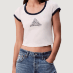 Canotta Calvin Klein Jeans ss pm c grphc scp nk Latte - Foto 1