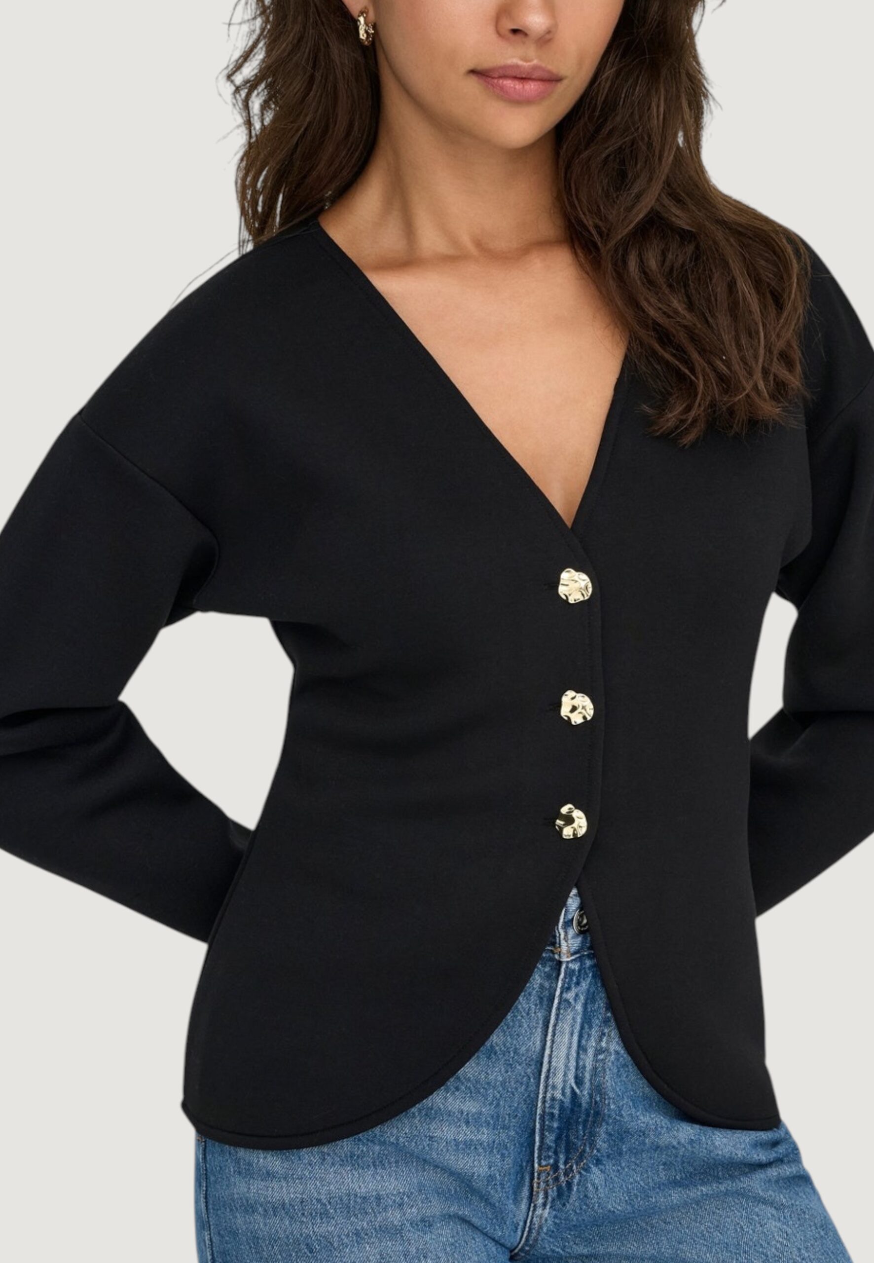 Cardigan Only onlnaomi l/s cardigan swt Nero - Foto 4