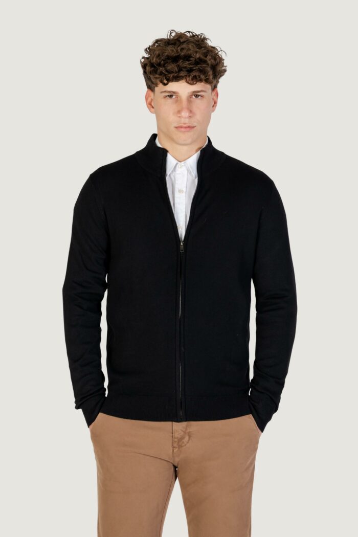 Cardigan YOS pull. full zip Nero