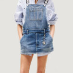 Salopette gonna Tommy Hilfiger Jeans tommy girl denim dun Indigo - Foto 1