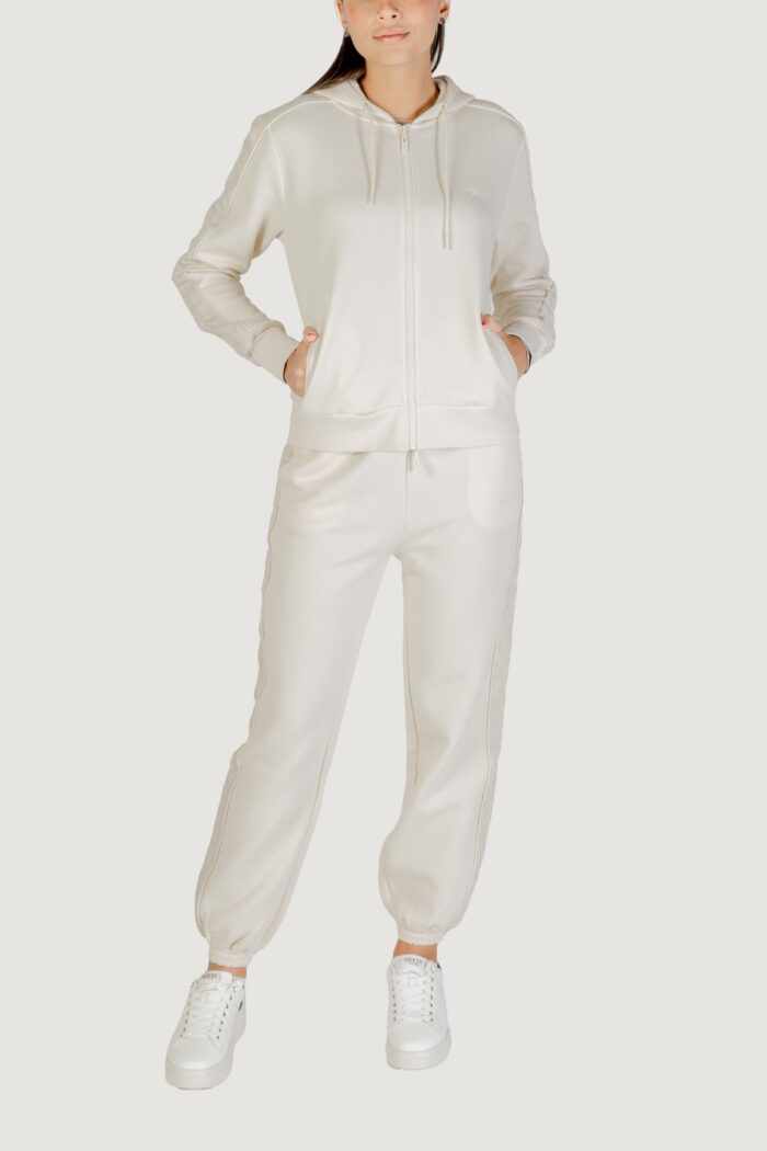 Felpa con cappuccio Guess Active maryella full zip sweatshirt Panna