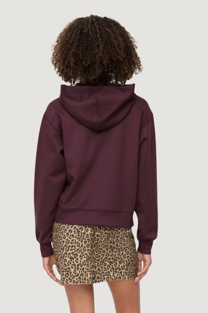 Felpa con cappuccio Only onlalina life leo detail hood box swt Bordeaux