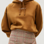 Felpa con cappuccio Tommy Hilfiger classic script fleec Marrone - Foto 1