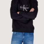 Felpa senza cappuccio Calvin Klein Jeans ls eu 350terry monol Nero - Foto 1