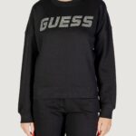 Felpa senza cappuccio Guess Active primula rhinestones cn sweatsh Nero - Foto 1