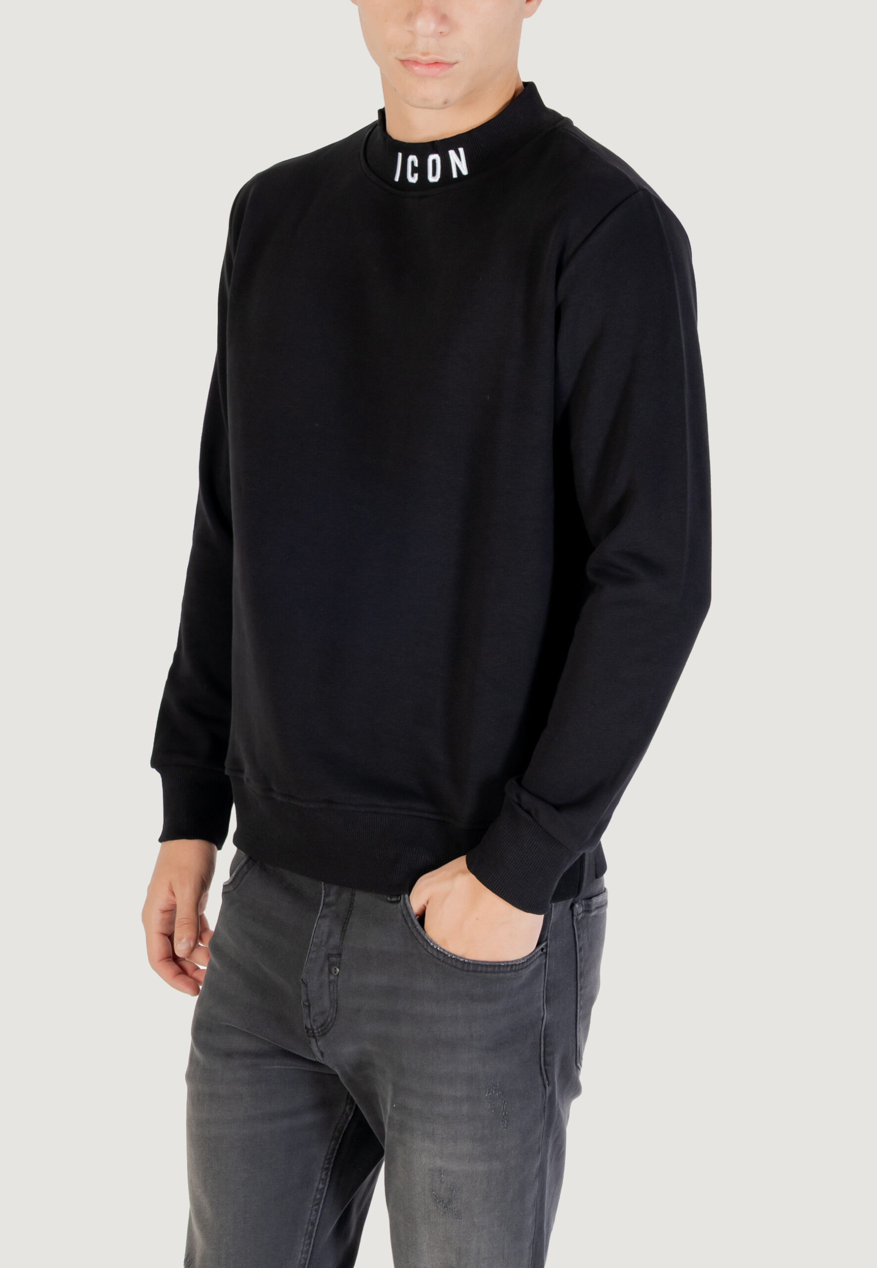 Felpa senza cappuccio Icon Black-White - Foto 1