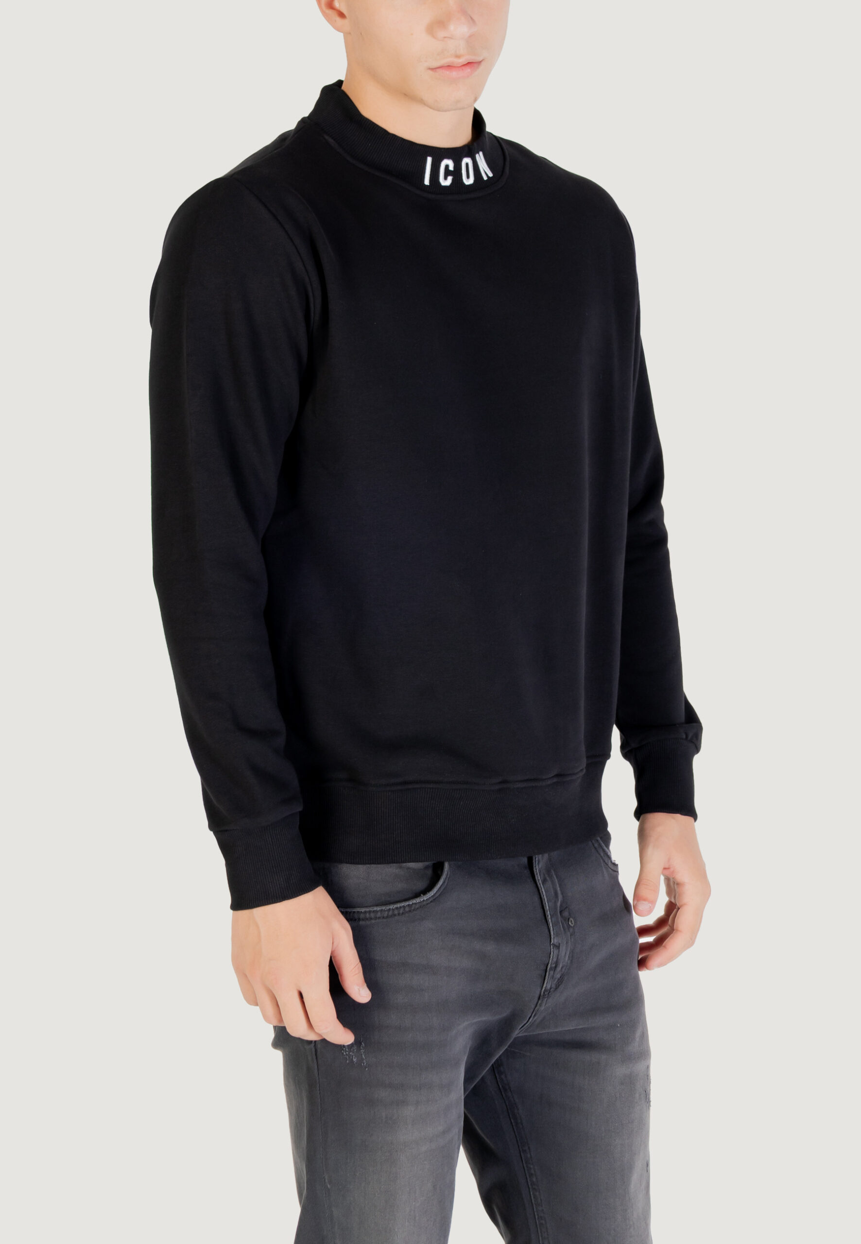 Felpa senza cappuccio Icon Black-White - Foto 3