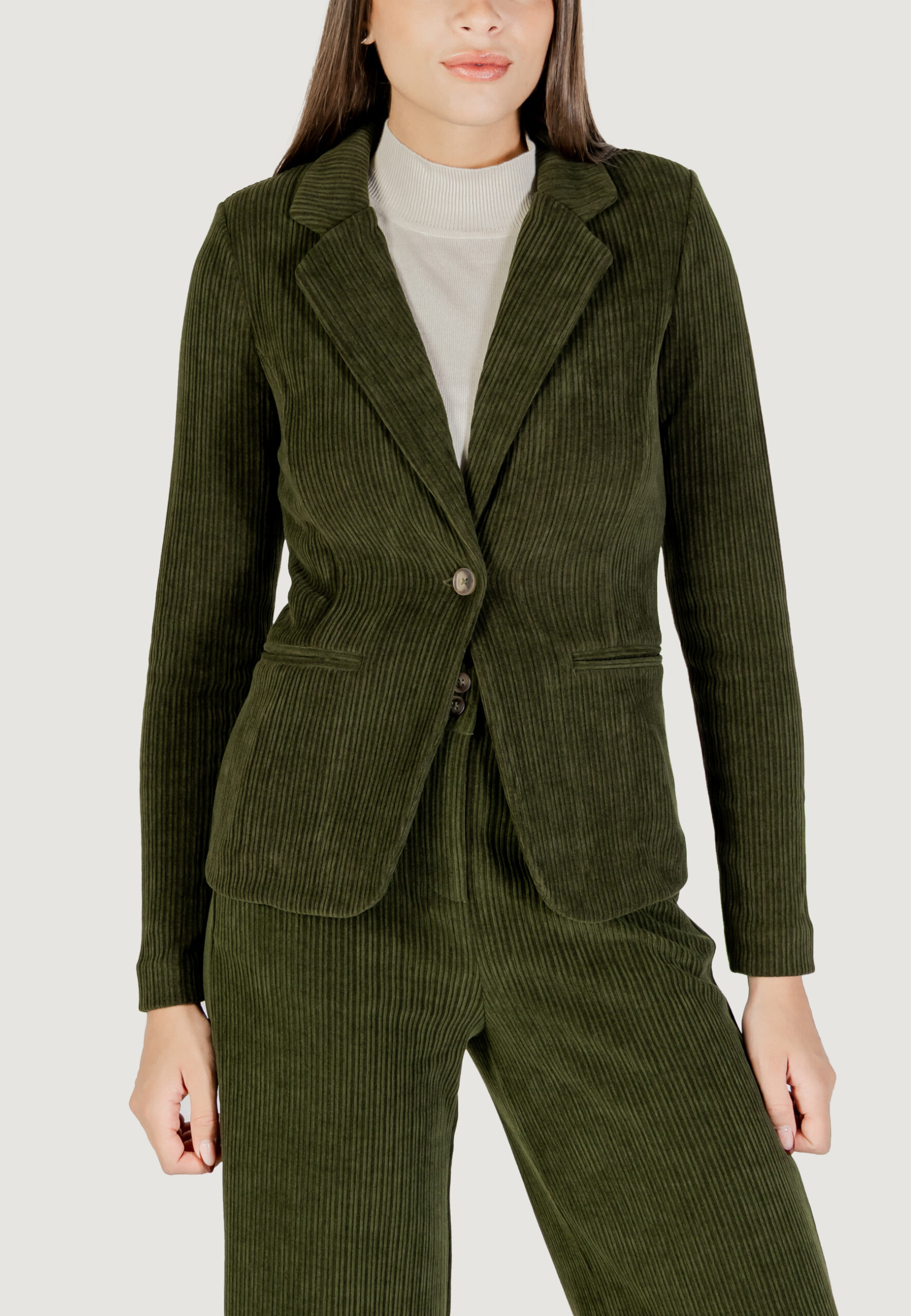 Giacca da completo ICHI ihkate corduroy bl3 Verde - Foto 1