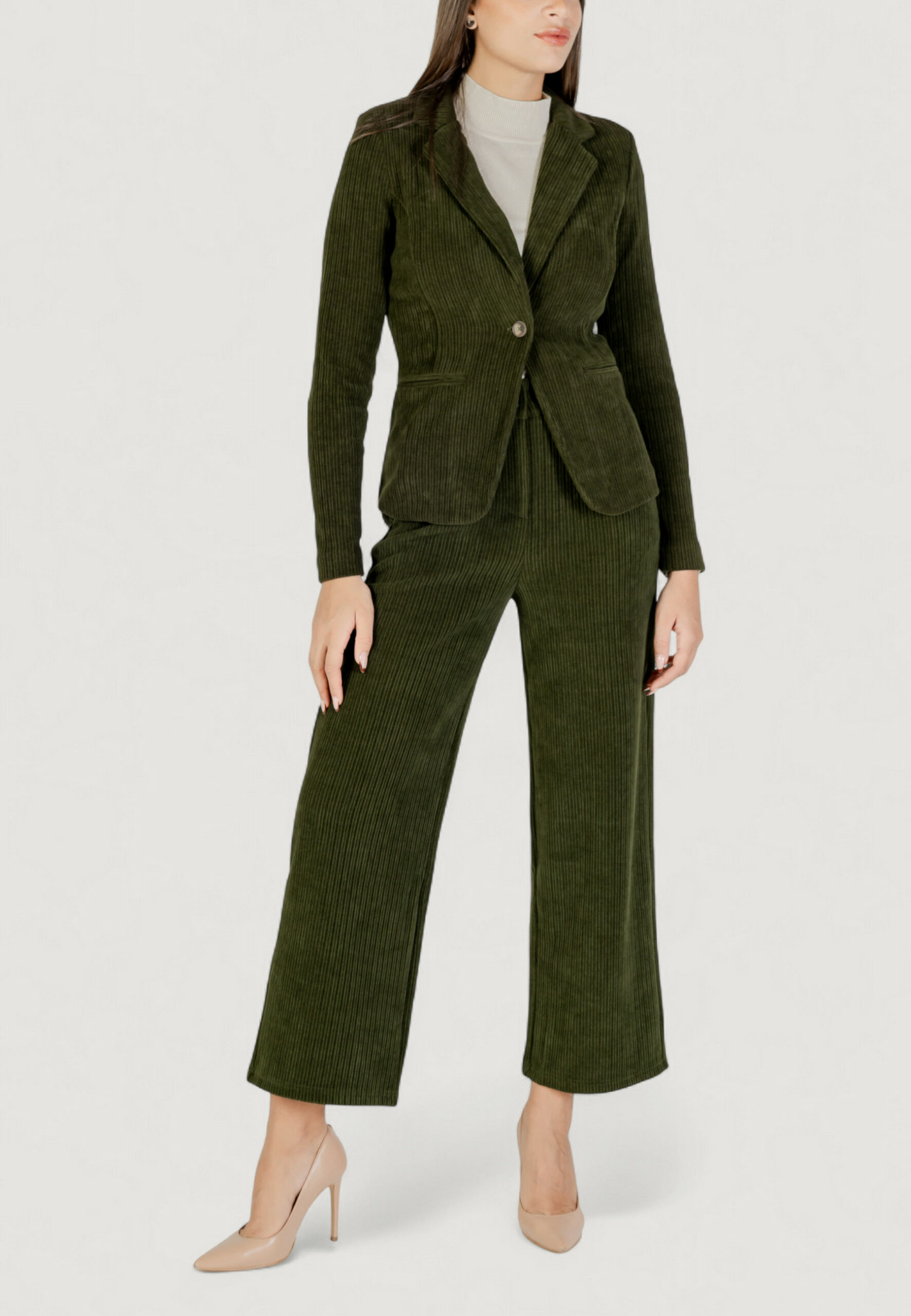 Giacca da completo ICHI ihkate corduroy bl3 Verde - Foto 5