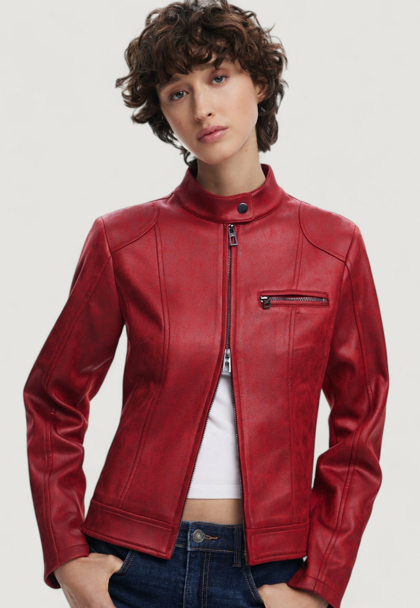 Giacchetto Desigual chaq atlanta Rosso - Foto 4