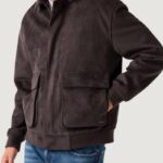 Giacchetto Guess ryan faux suede jacket Marrone Scuro - Foto 1