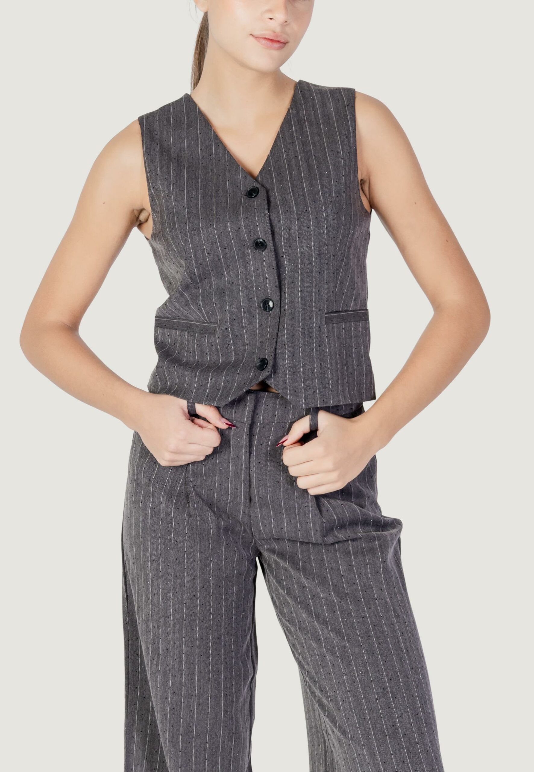 Gilet da completo Only onlsiga life s/l hb rhine waistcoat tlr Grigio Scuro - Foto 2