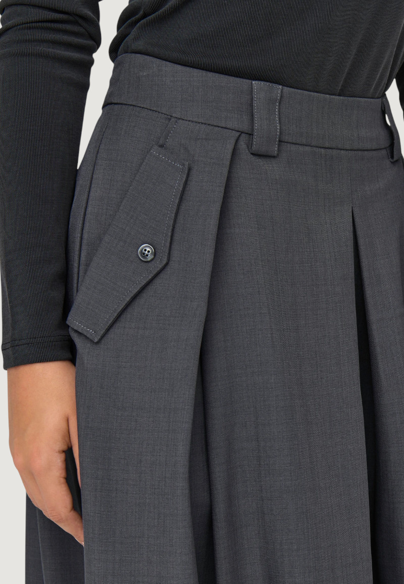 Gonna lunga Only onlginny hw mel wide long skirt pnt Grigio - Foto 4