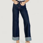 Jeans larghi Only onlcarnaby hw wide foldup red mae Blue Denim Scuro - Foto 1