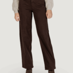 Jeans larghi Only onlsolla mw relaxed col pant pnt Marrone Scuro - Foto 1