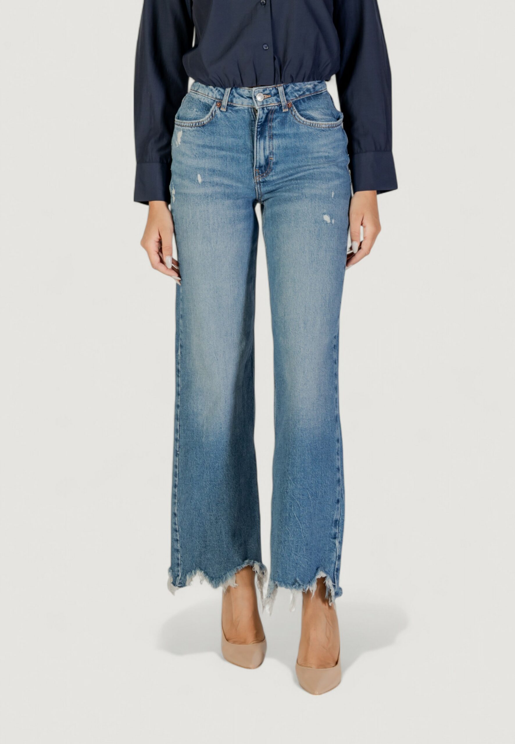 Jeans mom Only onljuicy hw wide des mb dnm jeans dot Blue Denim - Foto 1