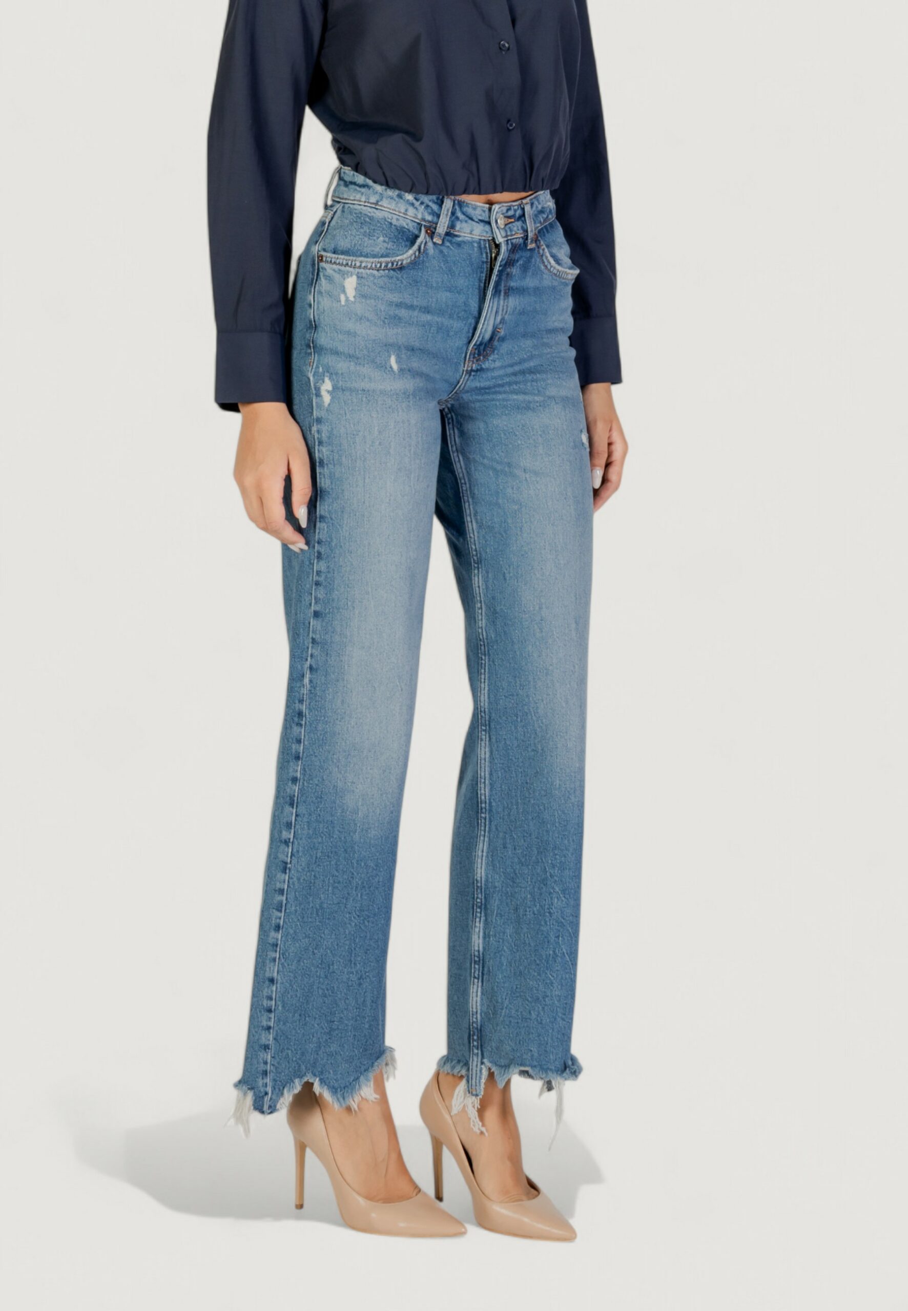 Jeans mom Only onljuicy hw wide des mb dnm jeans dot Blue Denim - Foto 3