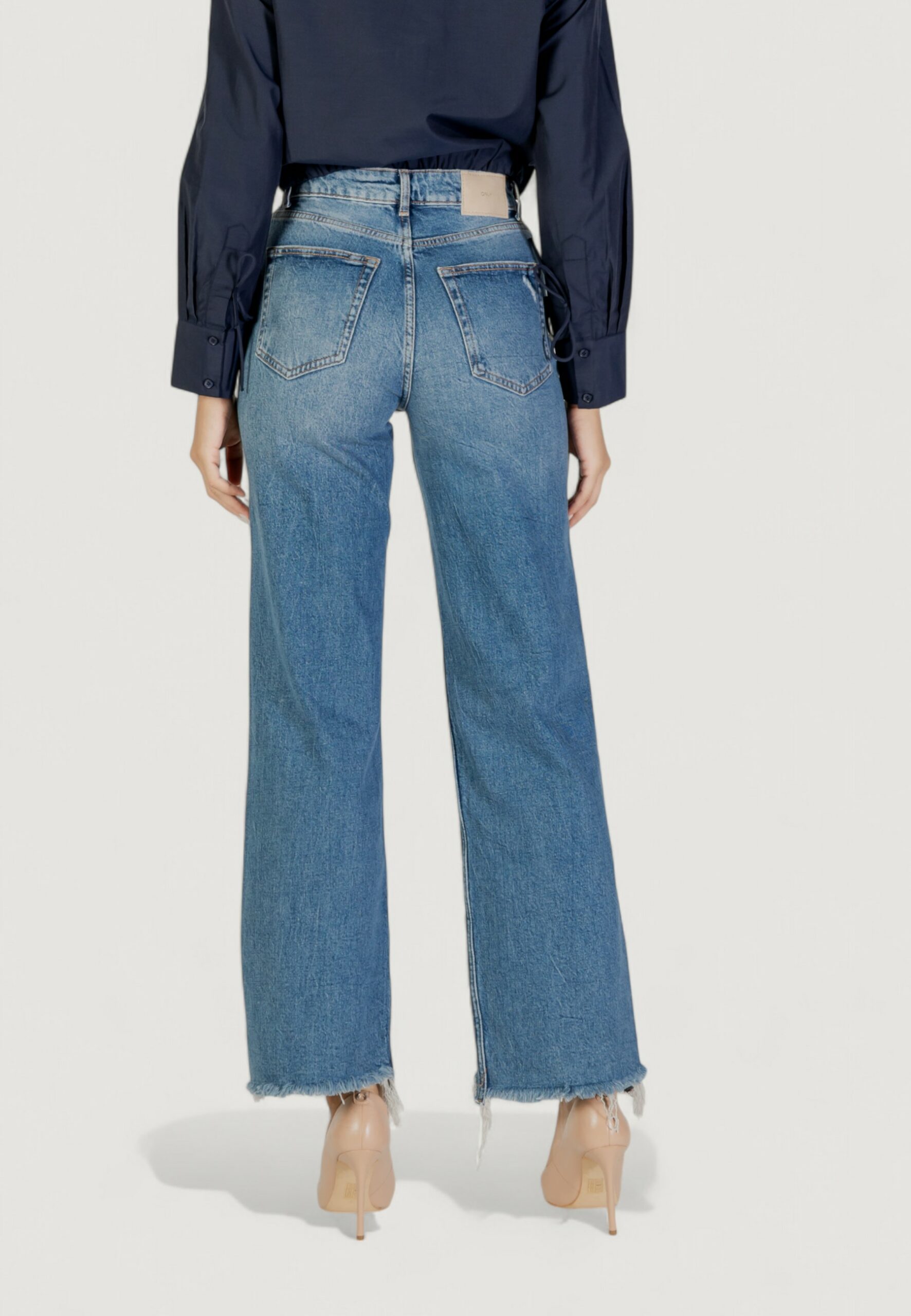 Jeans mom Only onljuicy hw wide des mb dnm jeans dot Blue Denim - Foto 4