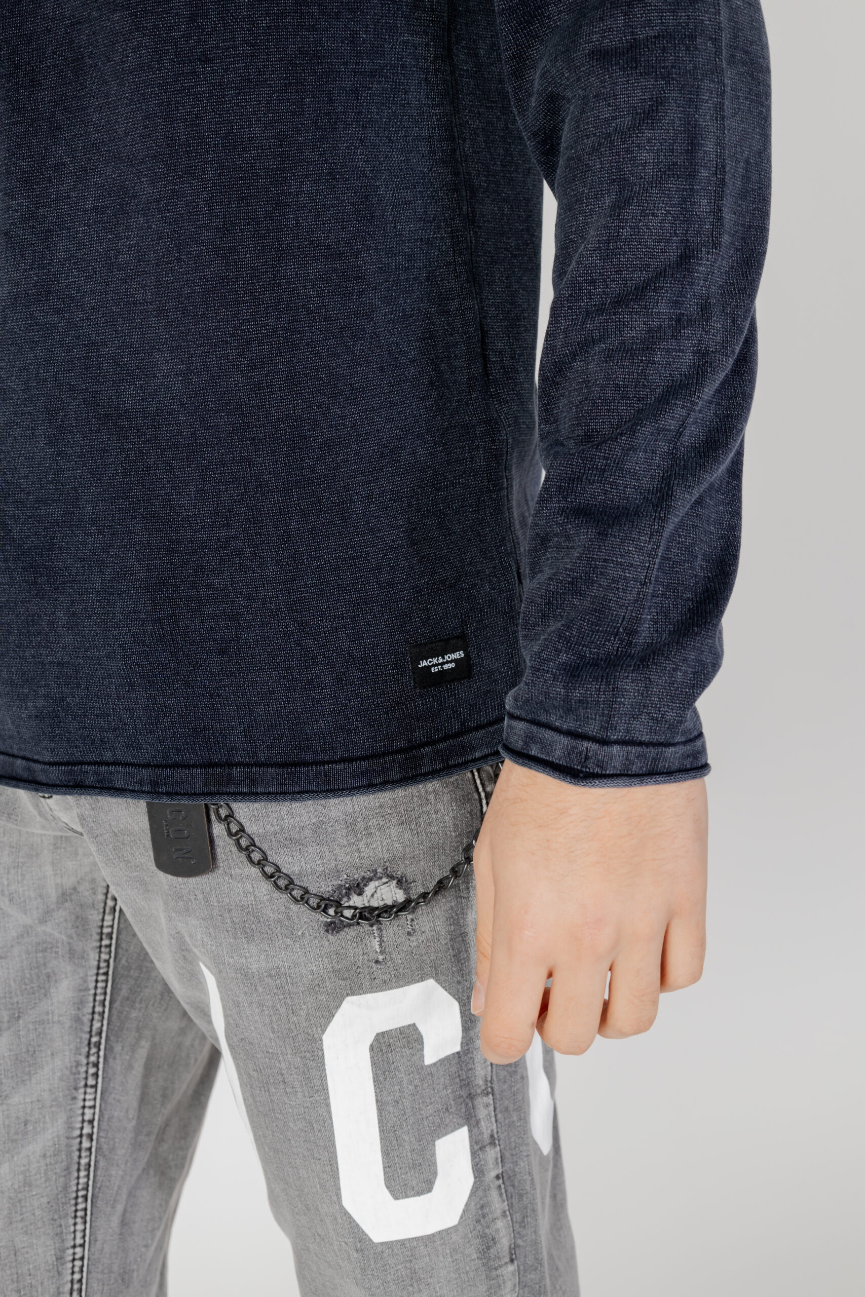 Maglia Jack Jones jjeleo knit crew neck noos Blue scuro - Foto 4