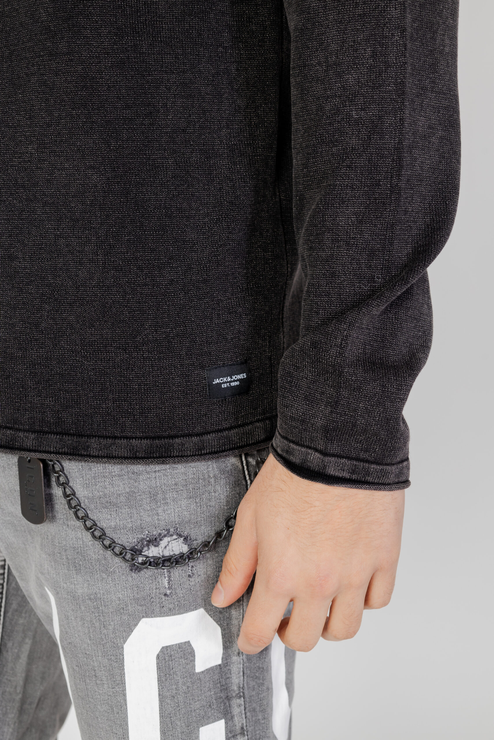 Maglia Jack Jones jjeleo knit crew neck noos Nero - Foto 4