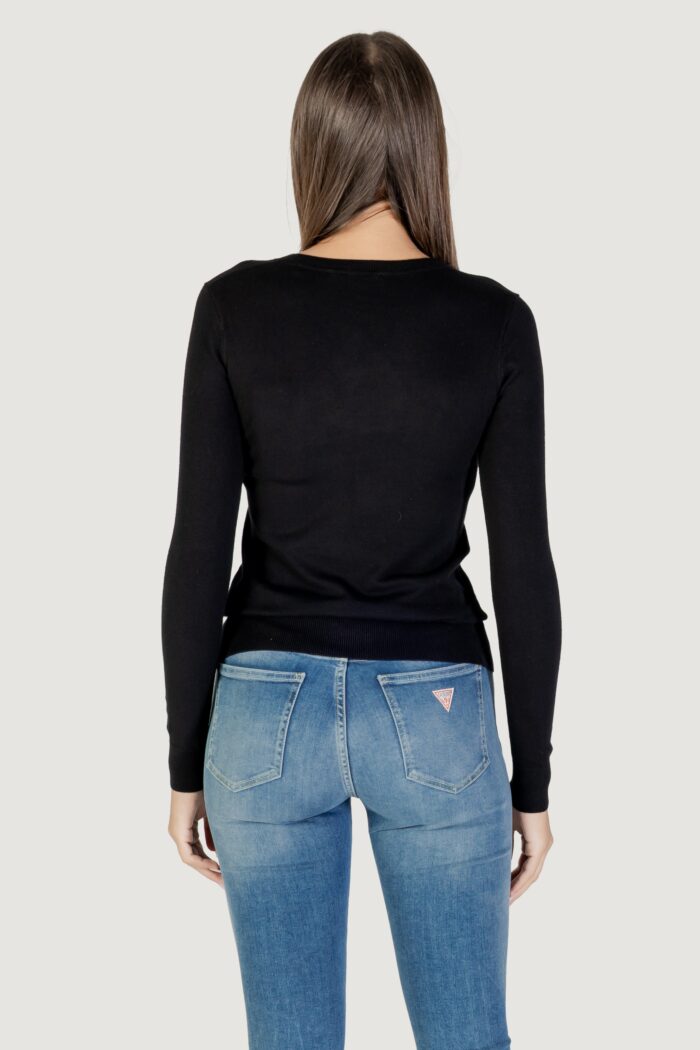 Maglione Guess ls vn saylor logo swtr Nero