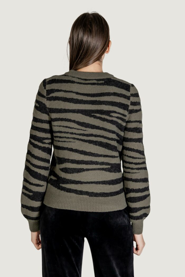 Maglione Jacqueline de Yong jdylorraine animal l/s pullover knt Verde Oliva