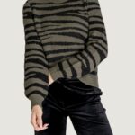 Maglione Jacqueline de Yong jdylorraine animal l/s pullover knt Verde Oliva - Foto 1