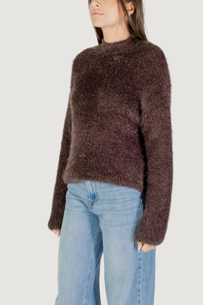 Maglione Only onllulu ls rib highneck cc knt Marrone