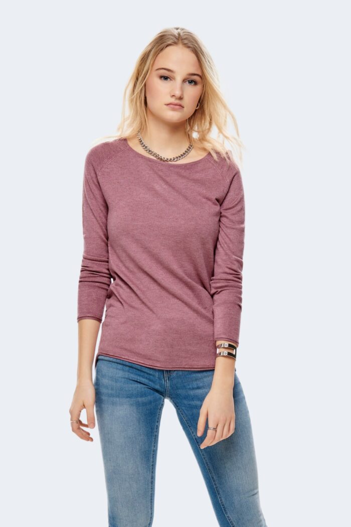 Maglia Only mila lacy l/s long knt noos Rosa